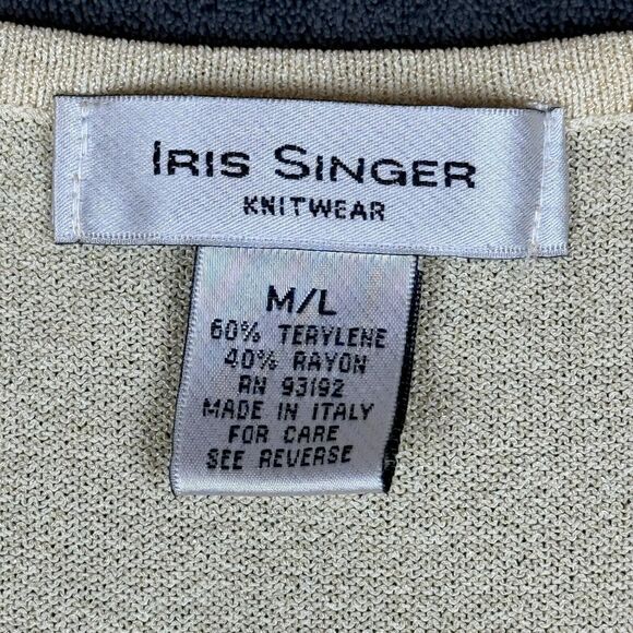 Iris Singer Cardigan & Shell Sweater Women's M / L Knitwear Made in Italy - Picture 8 of 9